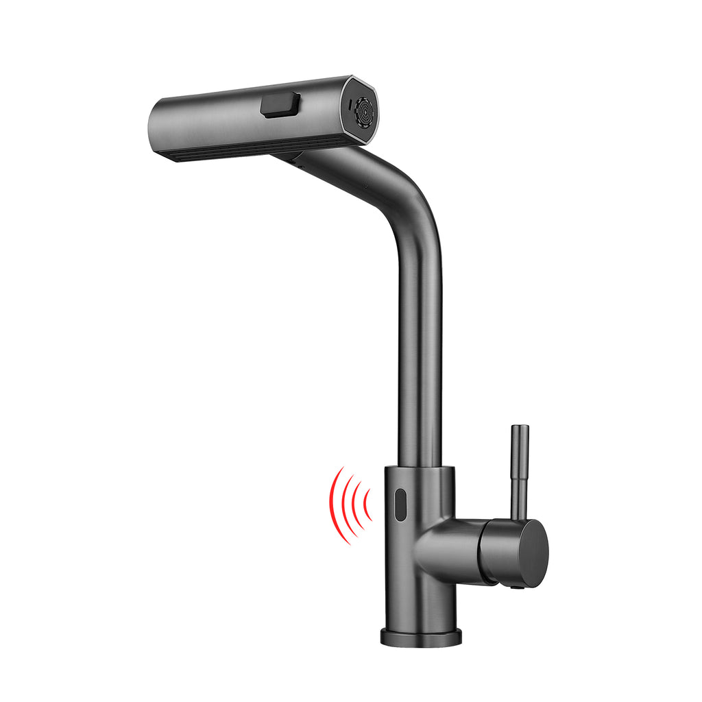 Touchless Kitchen Faucet with Motion Sensor – Stainless Steel Smart Faucet