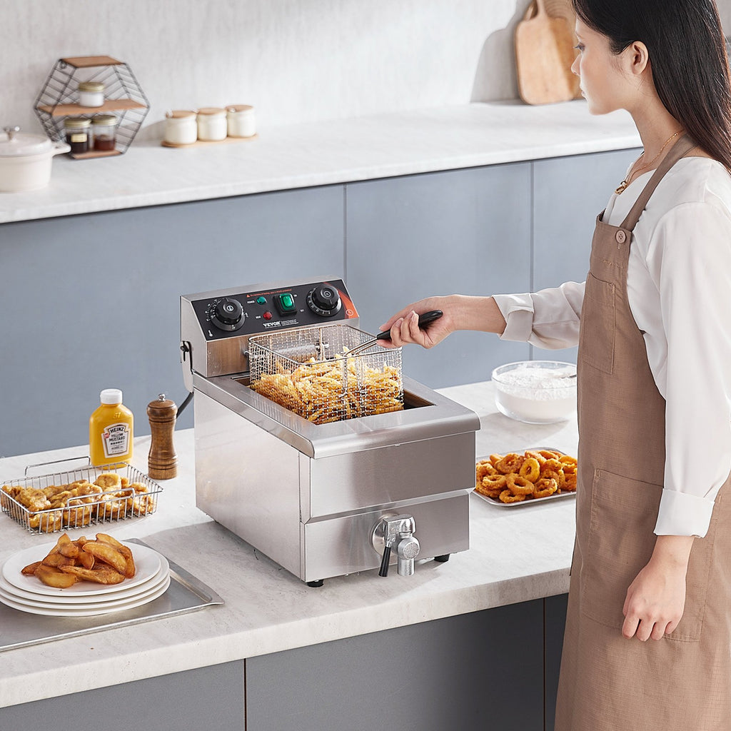 1500W Electric Deep Fryer 11L – Countertop Fryer with Timer