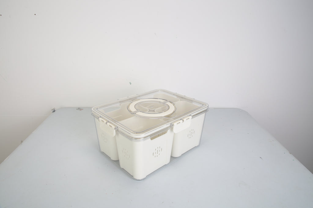 Airtight Fruit & Vegetable Storage Containers 2-Pack – Fridge Organizer Set
