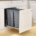 Double Pull-Out Trash Can 70QT – Under Cabinet Waste Bin
