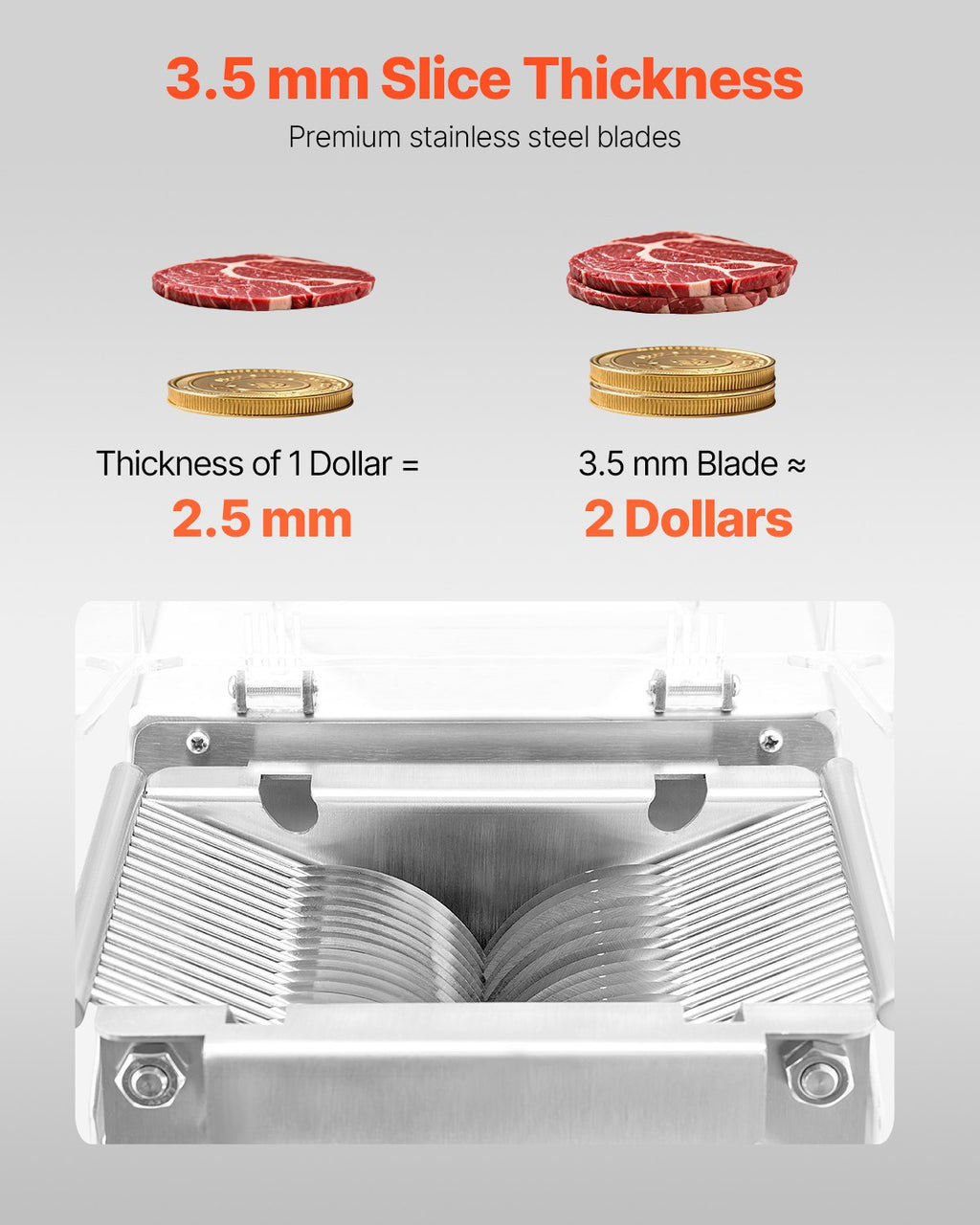 550W Commercial Electric Meat Cutter Machine – Stainless Steel Meat Slicer for Kitchen & Restaurant