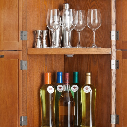 4-Tier Corner Kitchen Pantry Storage Cabinet with Doors & Adjustable Shelves – Oak