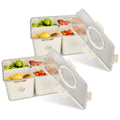 Airtight Fruit & Vegetable Storage Containers 2-Pack – Fridge Organizer Set