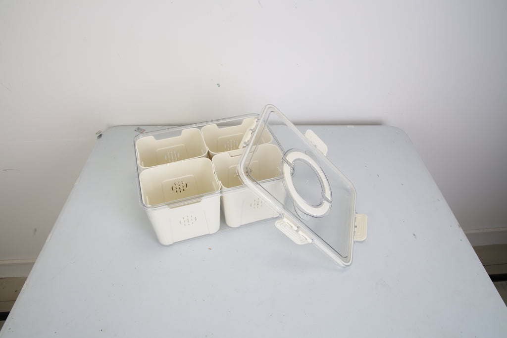 Airtight Fruit & Vegetable Storage Containers 2-Pack – Fridge Organizer Set