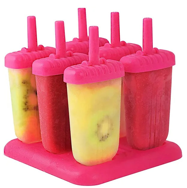 Homemade Popsicle Maker Set with Drip-Guard Handles