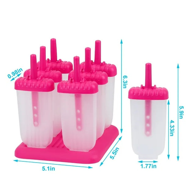 Homemade Popsicle Maker Set with Drip-Guard Handles